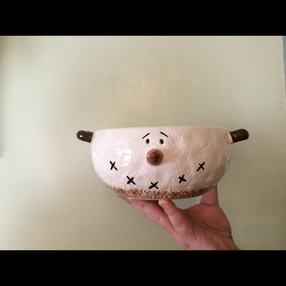 Holiday snowman bowl